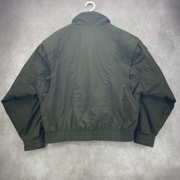 Vtg 80-90s Marc by Andrew Marc Mens XL Bomber Jacket Olive Green Mustard Collar - Picture 5 of 10